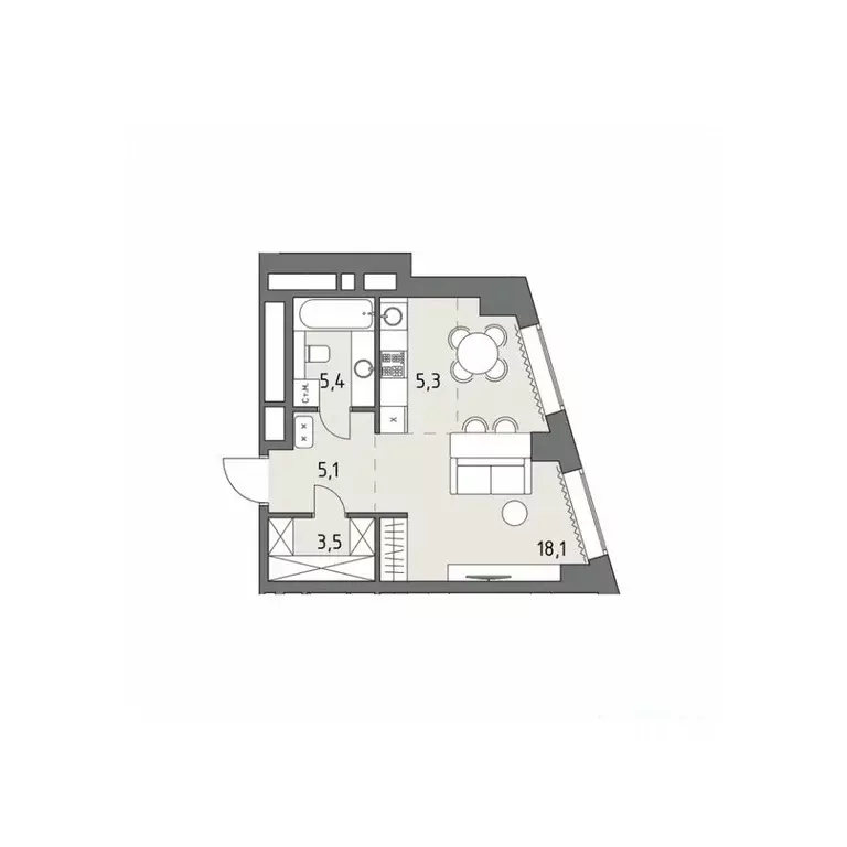 Студия Москва Родина Парк жилой комплекс, к5 (37.3 м) - Фото 0