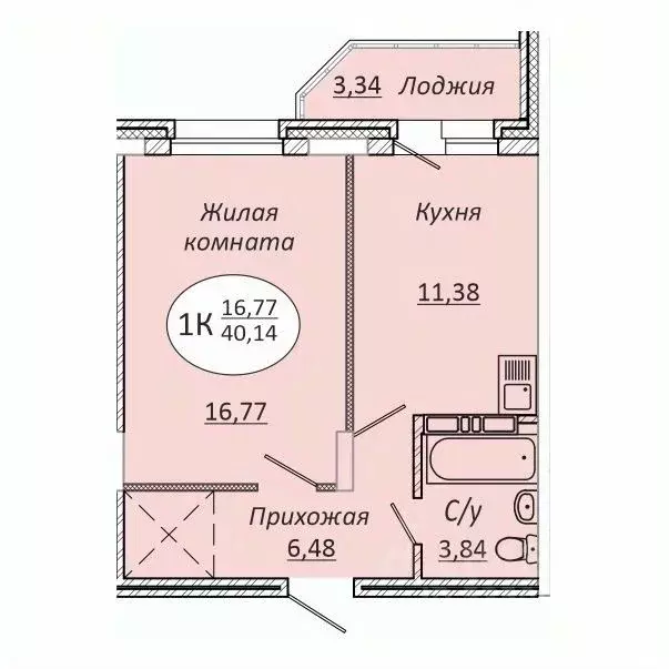 1-к кв. Новосибирская область, Новосибирск 2-я Воинская ул., 51 (40.14 ... - Фото 0