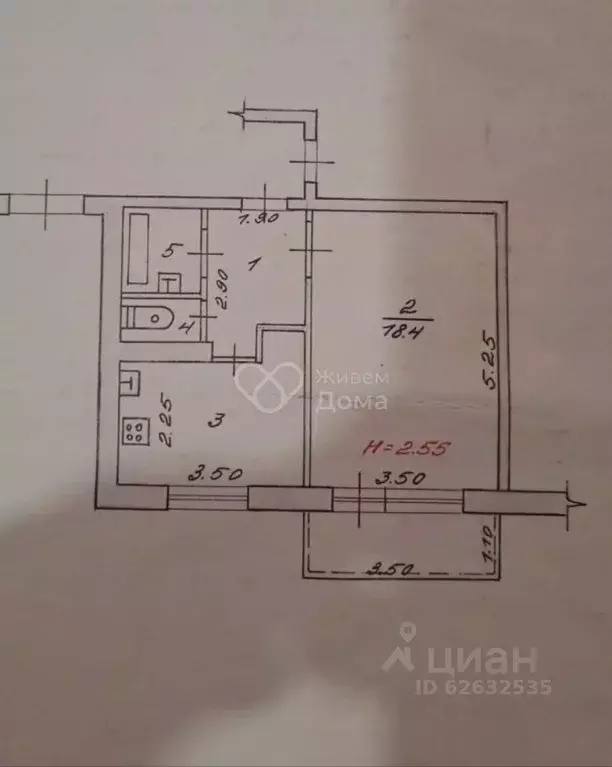 1-к кв. Волгоградская область, Волгоград Университетский просп., 17 ... - Фото 2