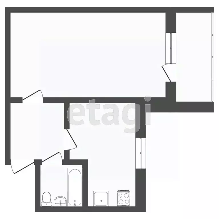 1-к кв. Тюменская область, Тюмень ул. Елизарова, 6 (38.5 м) - Фото 2