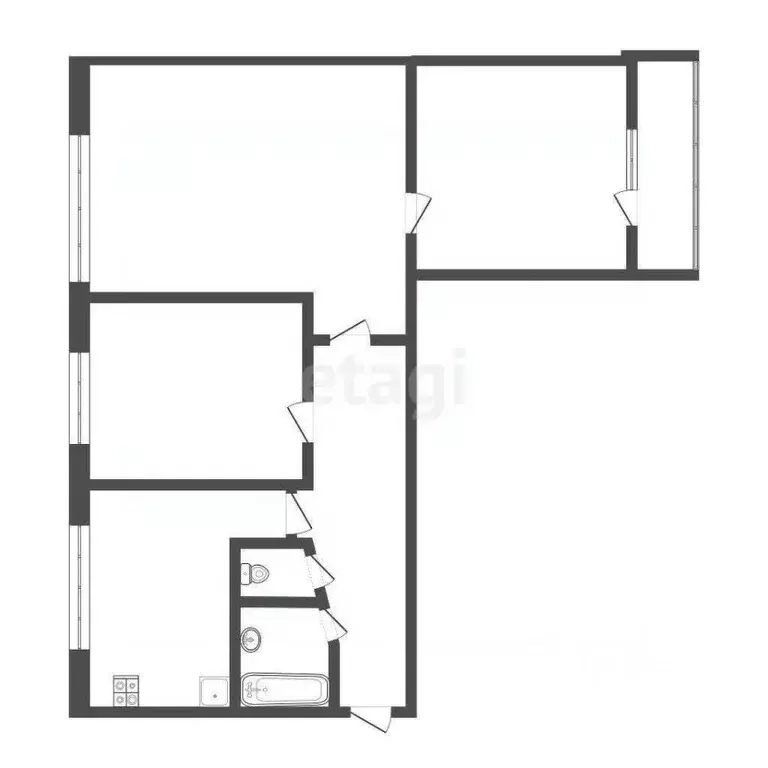 3-к кв. Удмуртия, Ижевск ул. Владимира Краева, 41 (53.8 м) - Фото 2