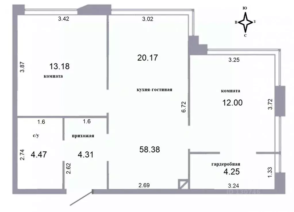 2-к кв. Москва ул. Мустая Карима, 12 (59.9 м) - Фото 2