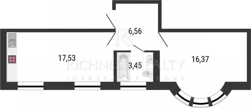 1-к кв. Санкт-Петербург Костромской просп., 45 (44.5 м) - Фото 2