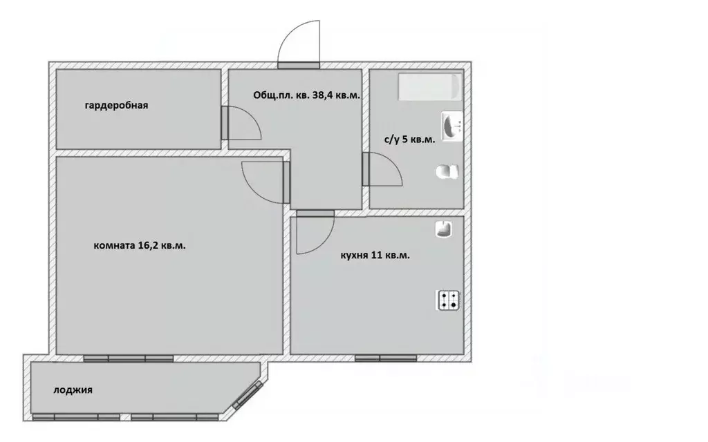1-к кв. Санкт-Петербург пос. Парголово, ул. Федора Абрамова, 23к1 ... - Фото 2