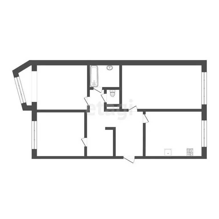 3-комнатная квартира: Петропавловск-Камчатский, улица Академика ... - Фото 1