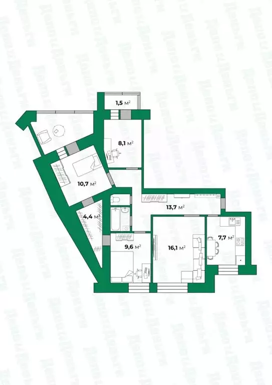 4-к кв. Кировская область, Киров ул. Лепсе, 54 (79.4 м) - Фото 0