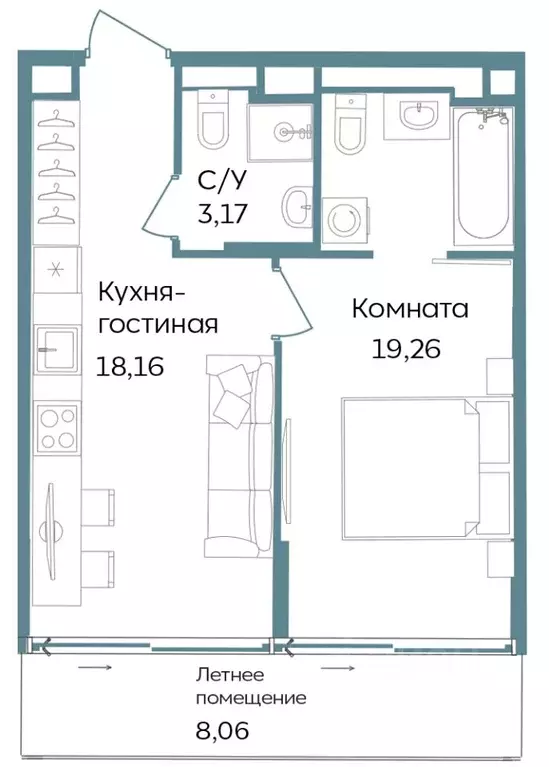 1-к кв. Крым, Саки ул. Морская (48.65 м) - Фото 0
