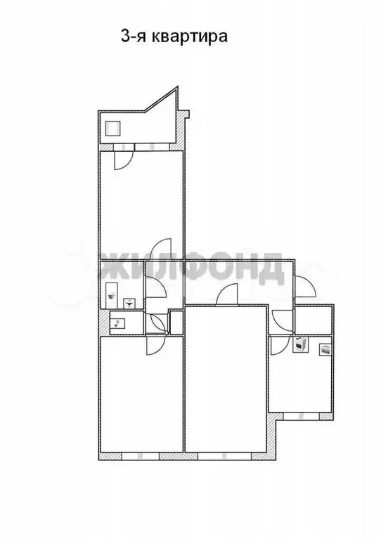 3-к. квартира, 65,1 м, 6/9 эт. - Фото 0