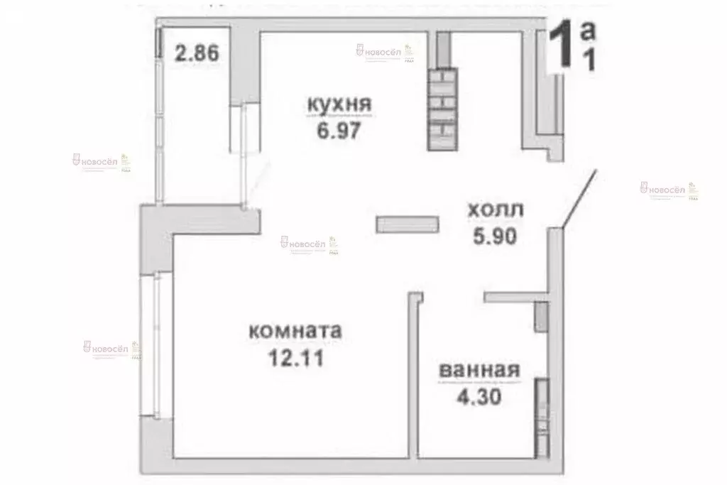 1-комнатная квартира: Верхняя Пышма, Красноармейская улица, 8 (32 м) - Фото 0