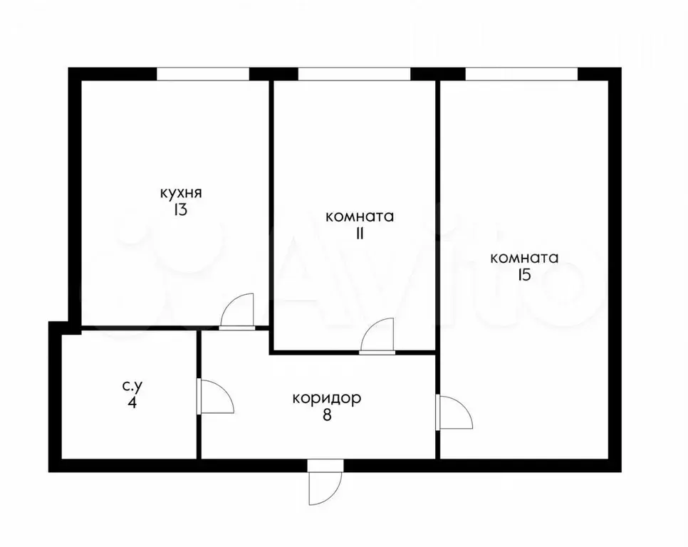 2-к. квартира, 51 м, 5/5 эт. - Фото 0