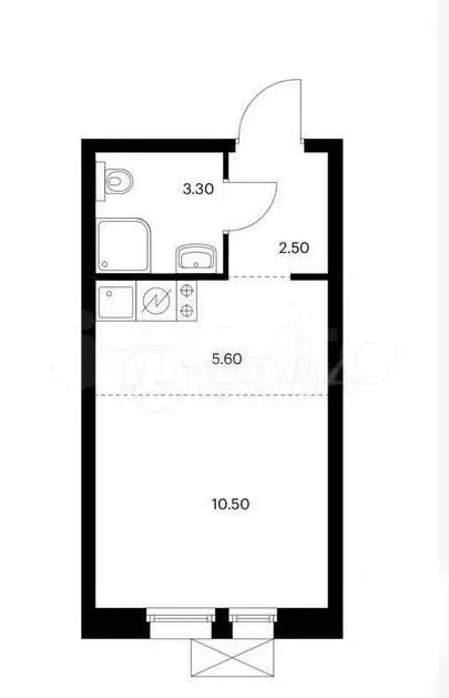 Квартира-студия, 22 м, 23/24 эт. - Фото 0