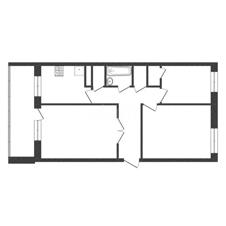 3-комнатная квартира: Обнинск, проспект Маркса, 80 (58.5 м) - Фото 1