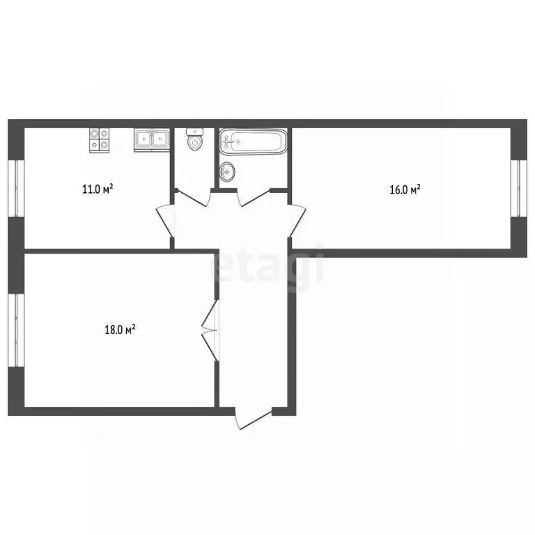 2-к кв. Ярославская область, Ярославль ул. Свердлова, 93 (58.3 м) - Фото 2