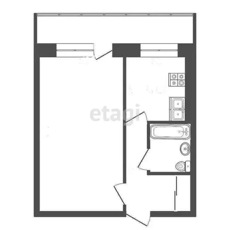 1-комнатная квартира: Радужный, 1 (31 м) - Фото 0