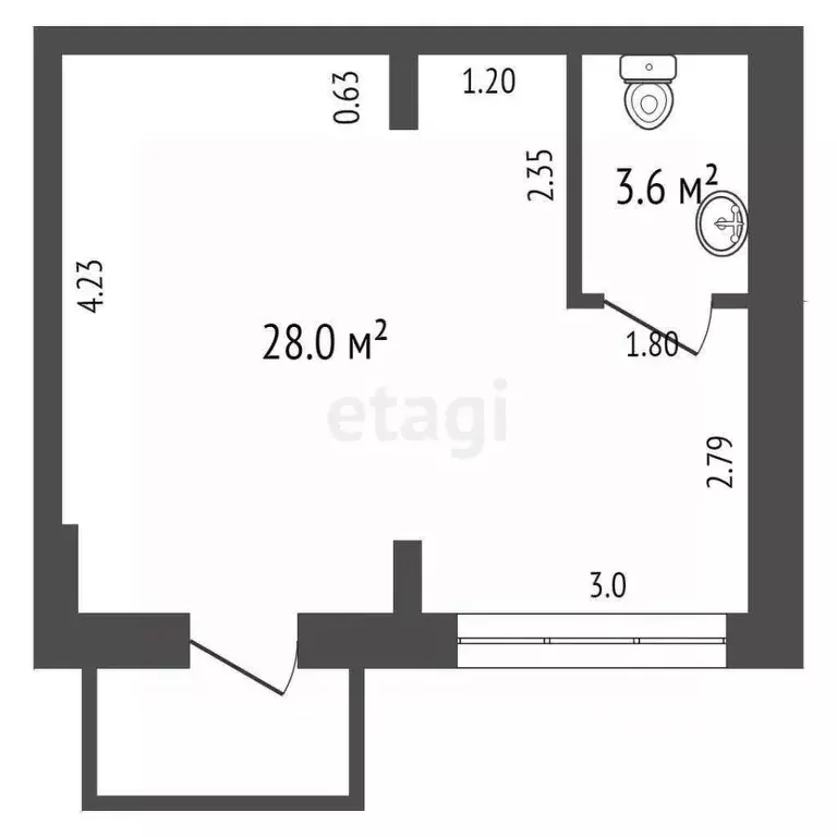 Торговая площадь в Санкт-Петербург Манчестерская ул., 5к1 (32 м) - Фото 1