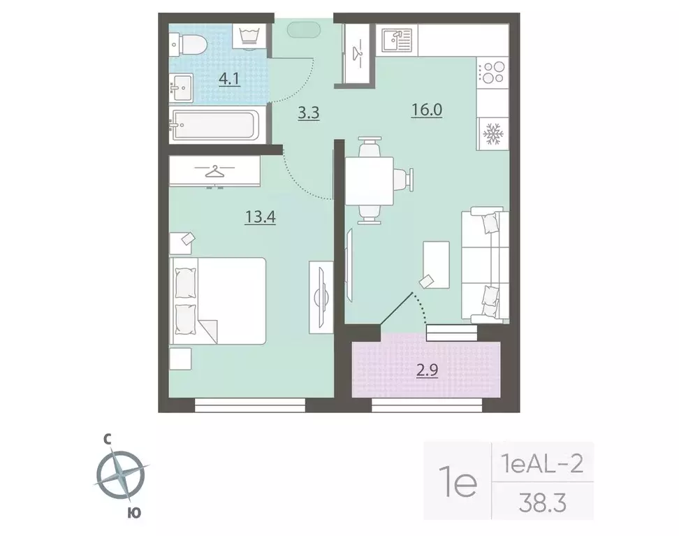 1-к кв. Свердловская область, Екатеринбург Центральный жилрайон, Азина ... - Фото 2