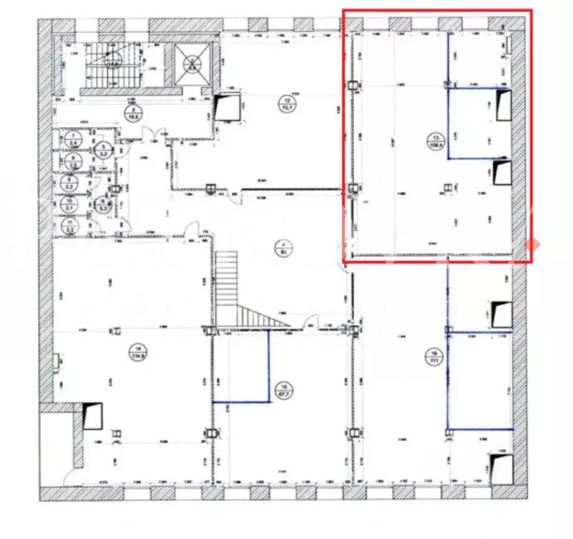 Помещение свободного назначения в Москва Спартаковский пер., 2С1 (108 ... - Фото 2