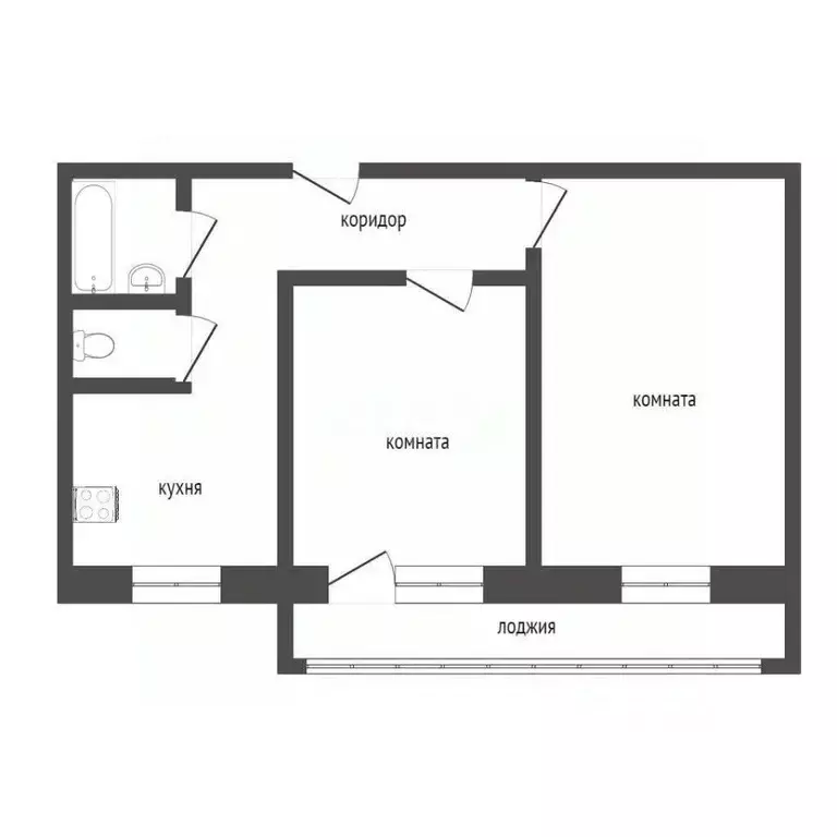 2-к кв. Курганская область, Курган Заозерный жилрайон, 4-й мкр, 17 ... - Фото 1