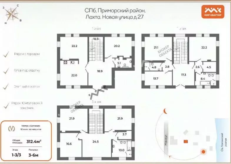Коттедж в Санкт-Петербург Лахта тер., ул. Новая, 27к2 (312 м) - Фото 1