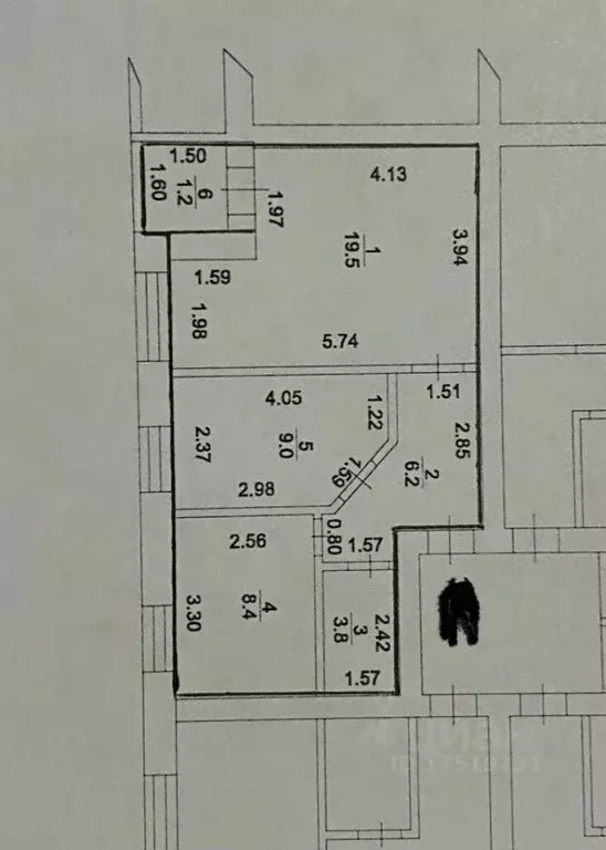 2-к кв. Башкортостан, Ишимбай 39-й кв-л,  (47.0 м) - Фото 1