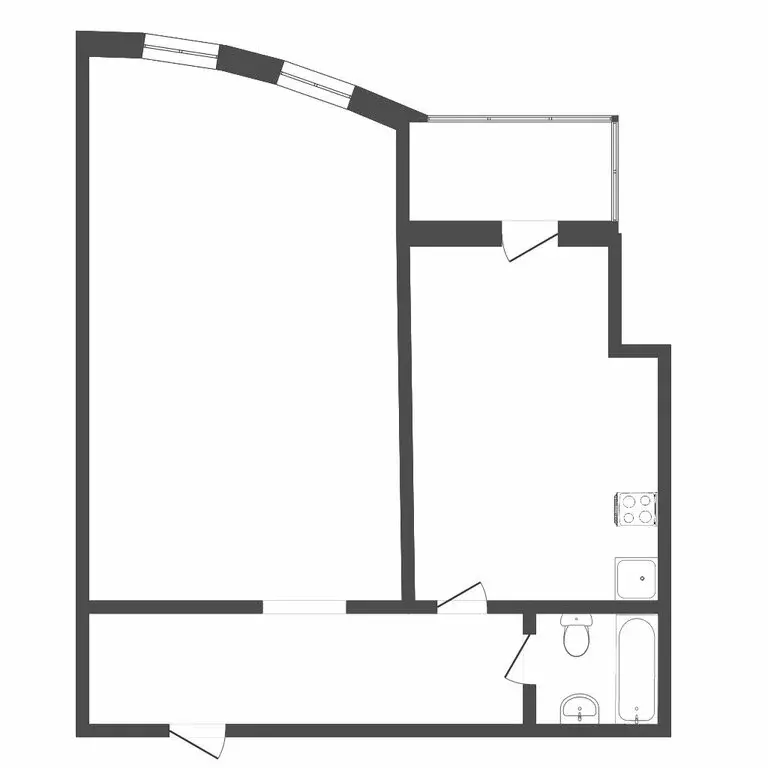 1-комнатная квартира: Тюмень, улица Московский Тракт, 88 (39.9 м) - Фото 1