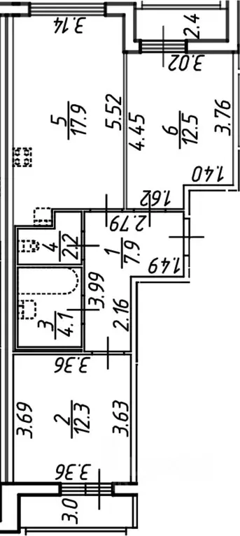 2-к кв. Санкт-Петербург пос. Шушары, просп. Старорусский, 11 (59.6 м) - Фото 1