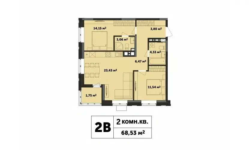 2-к кв. Удмуртия, Ижевск ул. Академика Павлова (68.53 м) - Фото 0