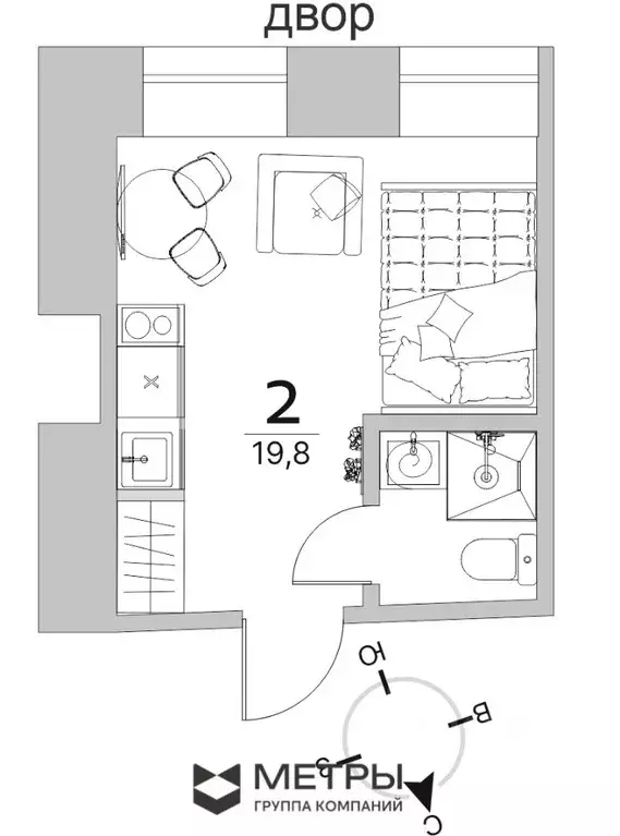 Студия Санкт-Петербург Казанская ул., 15 (19.8 м) - Фото 0