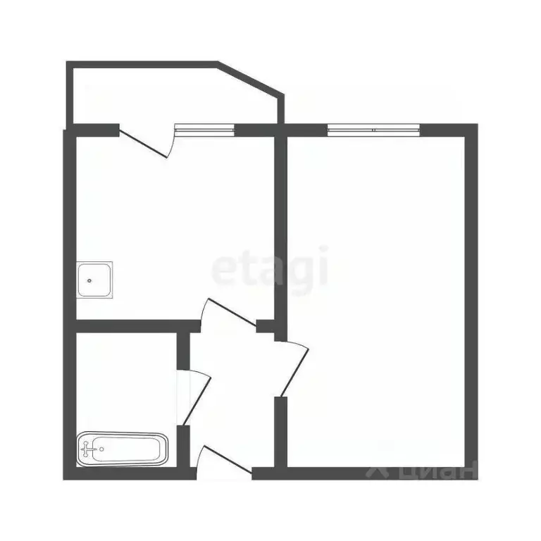 1-к кв. Воронежская область, Воронеж Беговая ул., 225А (40.6 м) - Фото 1