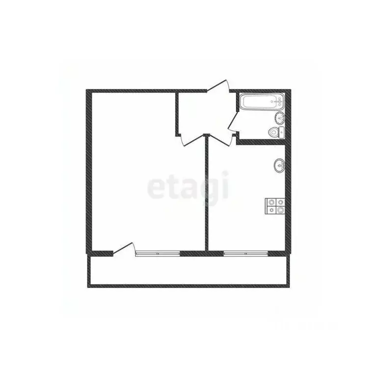 1-к кв. Смоленская область, Ярцево просп. Металлургов, 32 (34.0 м) - Фото 2