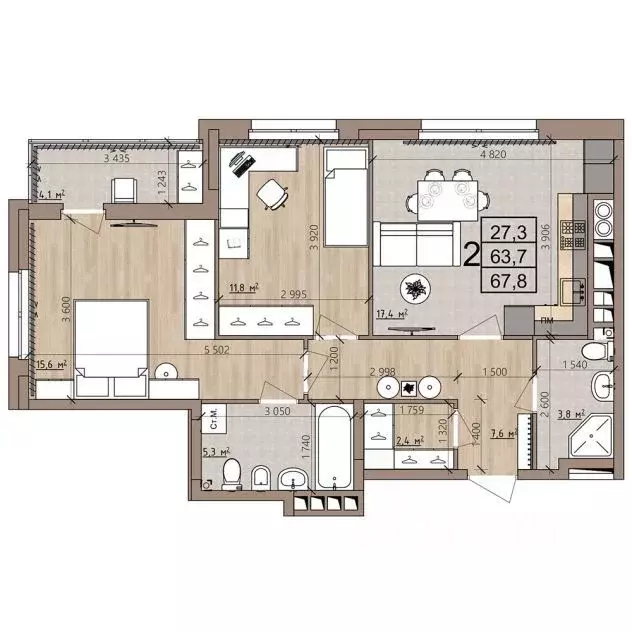 2-к кв. Рязанская область, Рязань пос. Шпалозавода, Окская Стрелка ... - Фото 1