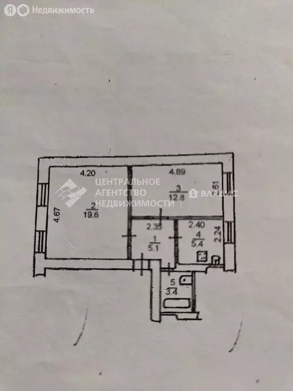 2-комнатная квартира: Рязань, район Приокский, улица Культуры, 6 (46.3 ... - Фото 1