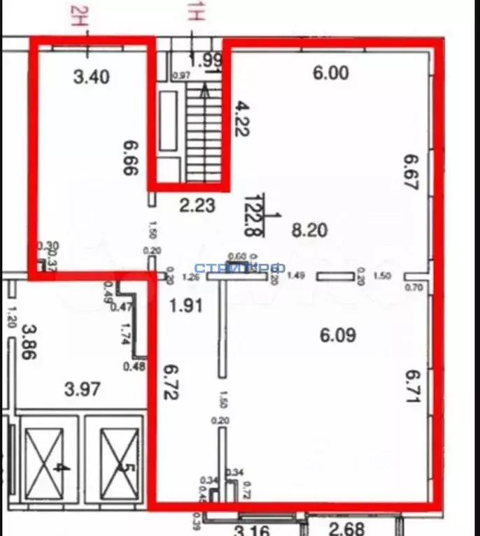 Помещение свободного назначения в Москва Салтыковская ул., 6/2к2 (123 ... - Фото 1