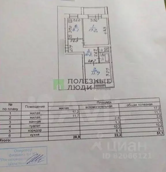 2-к кв. Курганская область, Курган ул. Макаренко, 95 (51.1 м) - Фото 1