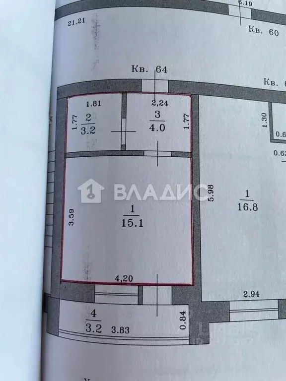 Студия Нижегородская область, Балахна ул. Чапаева, 6 (22.3 м) - Фото 1