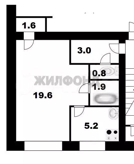 1-к. квартира, 32 м, 4/5 эт. - Фото 0