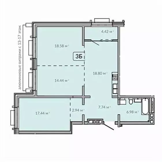 3-к кв. Иркутская область, Иркутск Байкальская ул., 89 (106.36 м) - Фото 0