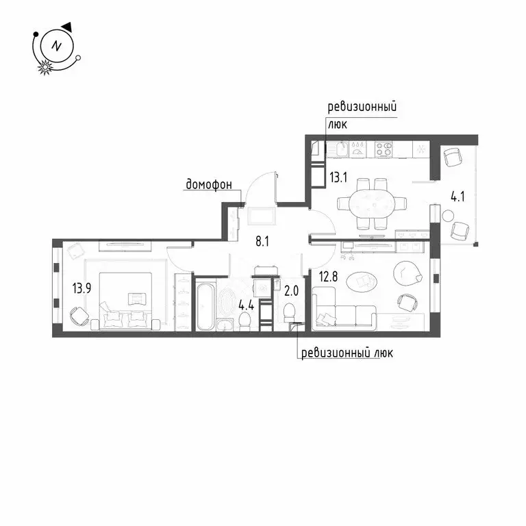 2-комнатная квартира: посёлок Шушары, Чудовская улица, 14к1 (56.5 м) - Фото 1