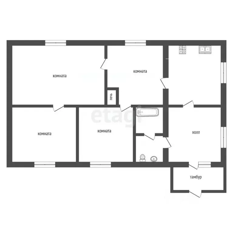 Дом в Крым, Сакский район, с. Вересаево ул. Советская, 5Б (72 м) - Фото 1