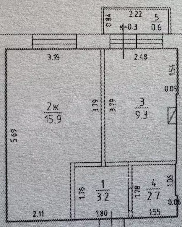 1-к. квартира, 31,1 м, 3/3 эт. - Фото 0