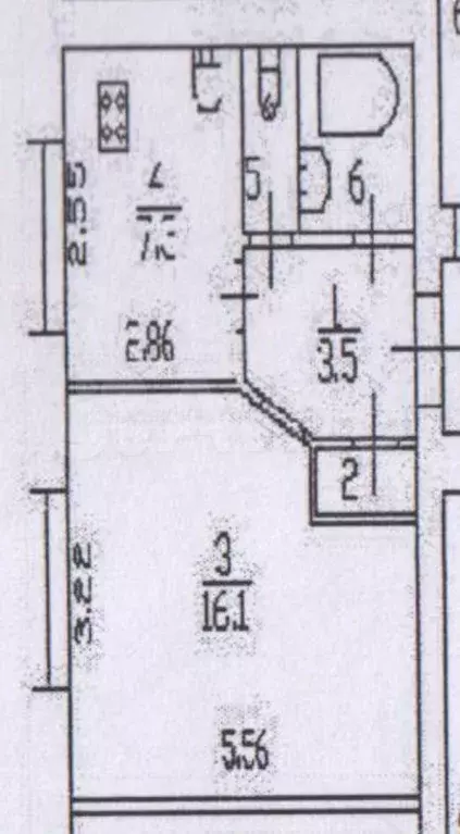 1-к. квартира, 31,6 м, 1/9 эт. - Фото 0