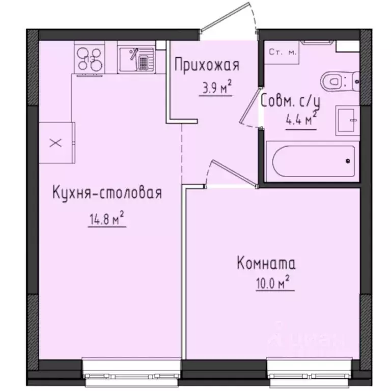 1-к кв. Удмуртия, Завьяловский район, с. Первомайский ул. Оружейников, ... - Фото 0