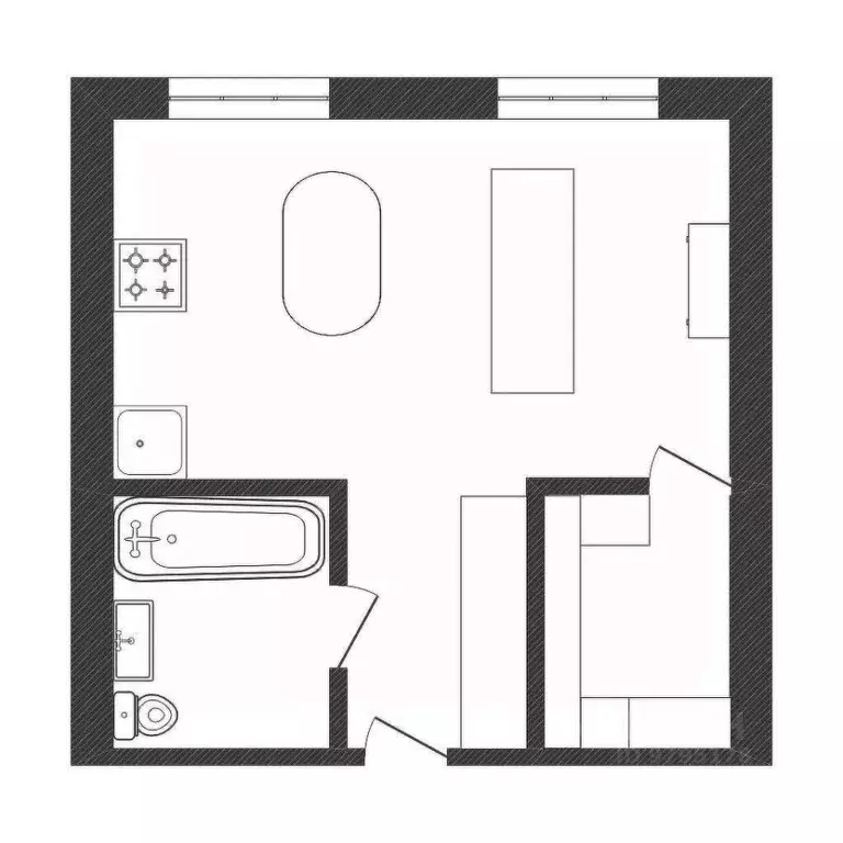 1-к кв. Татарстан, Казань ул. Анаса Тазетдинова, 7к1 (39.9 м) - Фото 1