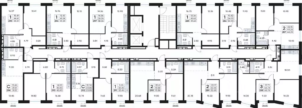 2-к кв. Приморский край, Владивосток Клуб 25 жилой комплекс, 1 (52.65 ... - Фото 1