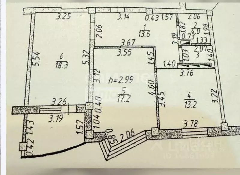 2-к кв. Орловская область, Орел Октябрьская ул., 24 (74.6 м) - Фото 2