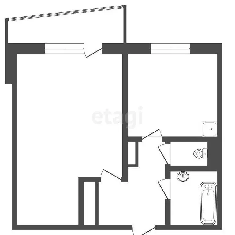 1-комнатная квартира: Озерск, улица Дзержинского, 35 (33.8 м) - Фото 1