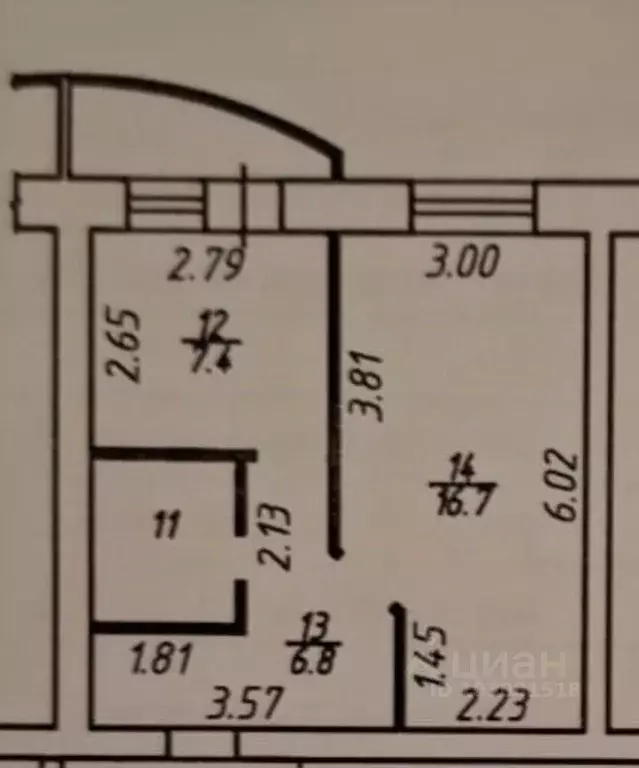 1-к кв. Калужская область, Калуга ул. Карла Либкнехта, 10А (35.0 м) - Фото 2
