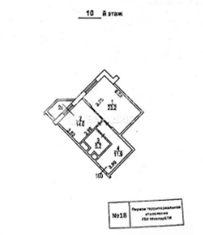 Свободной планировки кв. Москва Минская ул., 1ГК1 (54.0 м) - Фото 2