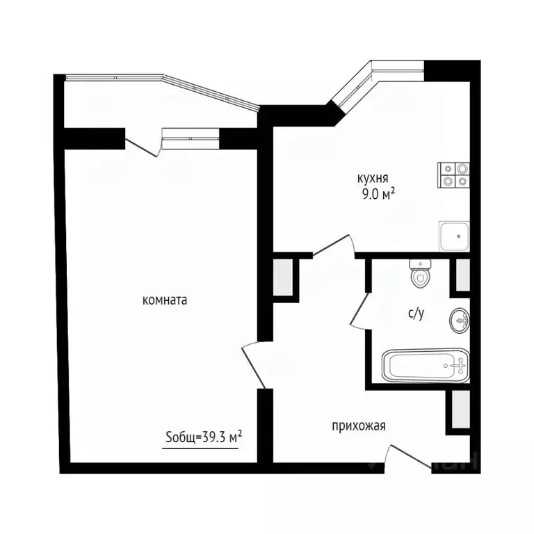 1-к кв. Москва Рождественская ул., 33 (38.5 м) - Фото 1