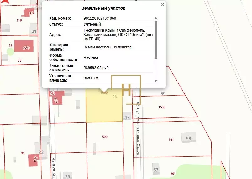 Участок в Симферополь, Киевский район, микрорайон Каменка (10 м) - Фото 1